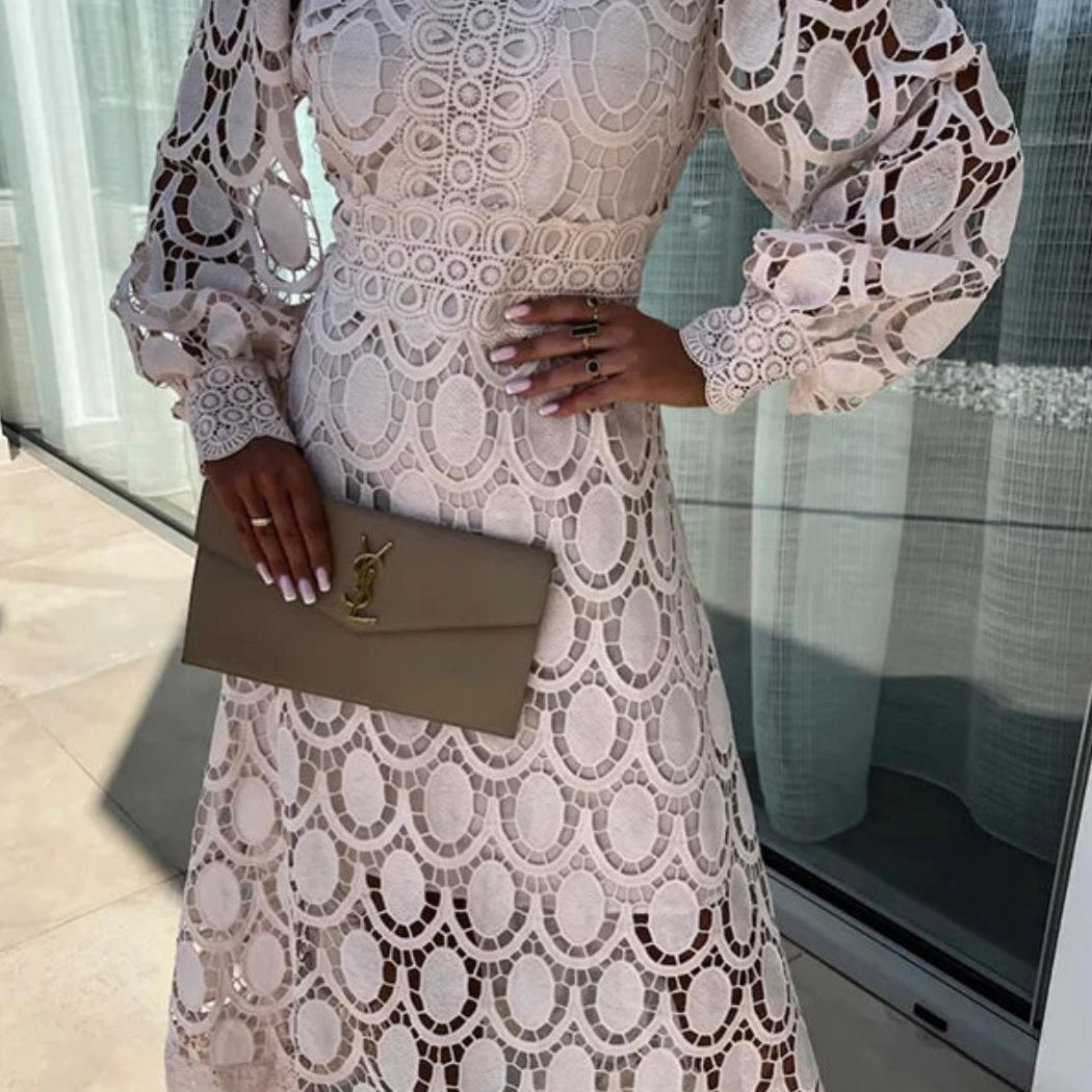 Eloah™ | Elegant Lace Midi Dress
