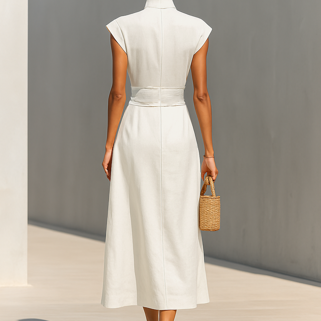 Jada | Lapel Waist Maxi Dress
